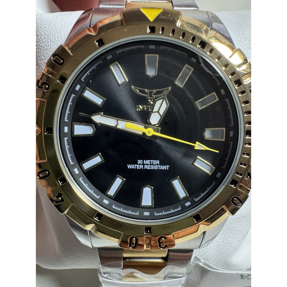 New Invicta Specialty 69037 Men's 42mm Gold & Silver Tone,Black Dial Watch.